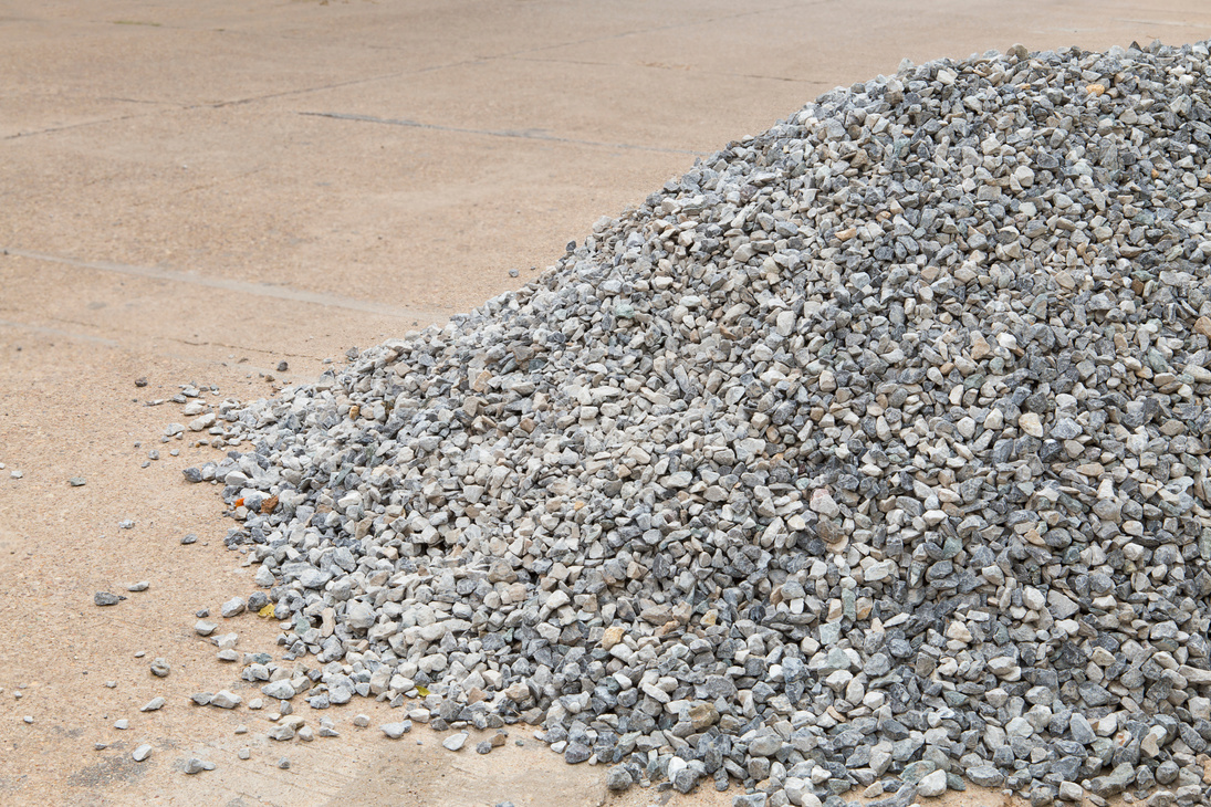 Crushed stone construction materials.